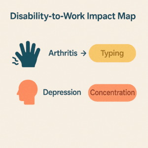 Disability to Work Impact Map