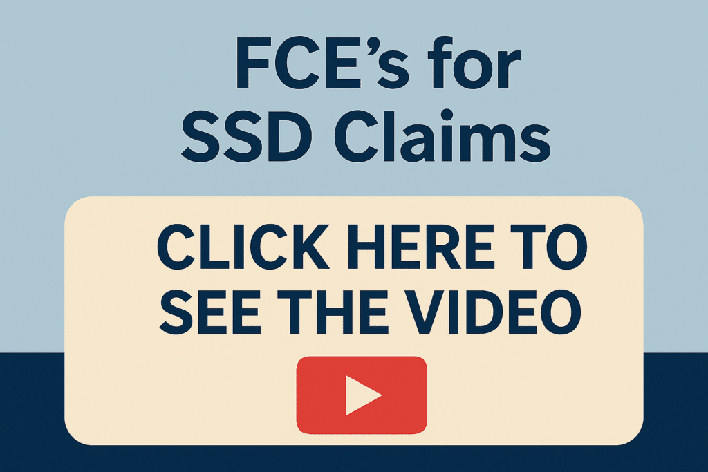 FCE's for SSD Claims
