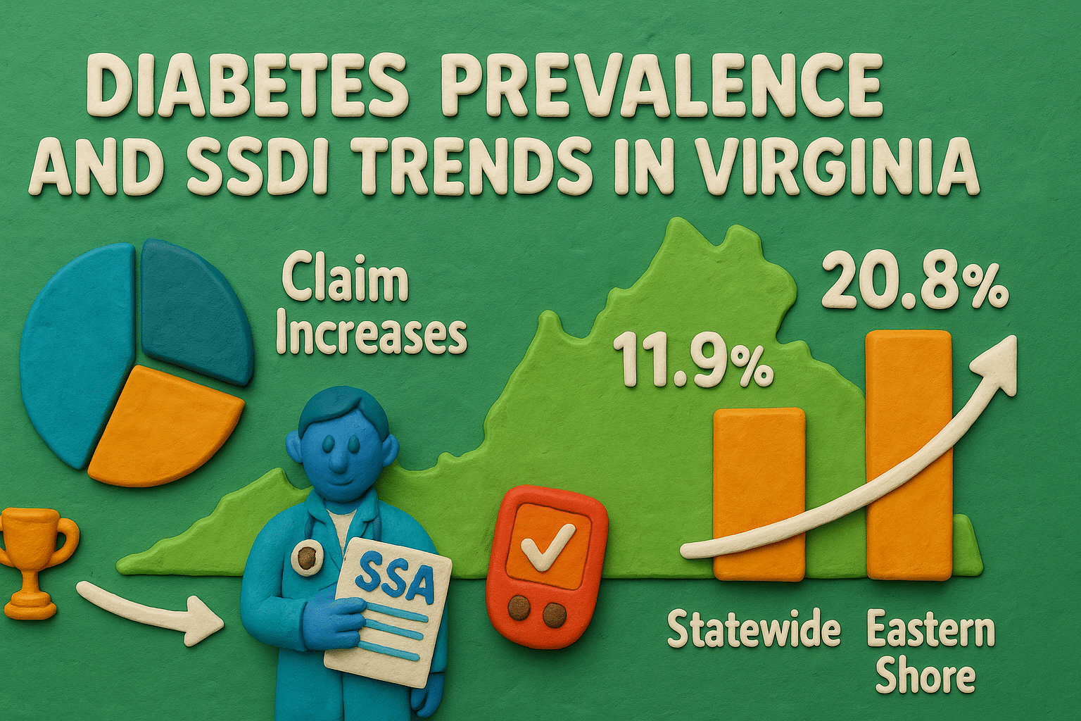 Diabetes Prevalence and SSDI Trends in Virginia