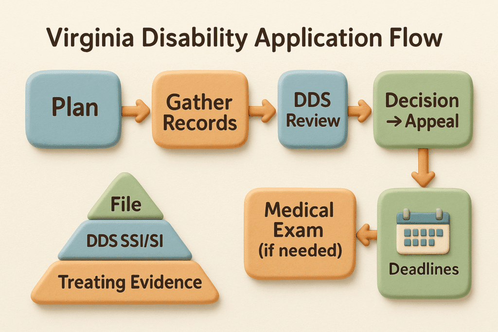 Virginia Disability Application Flow