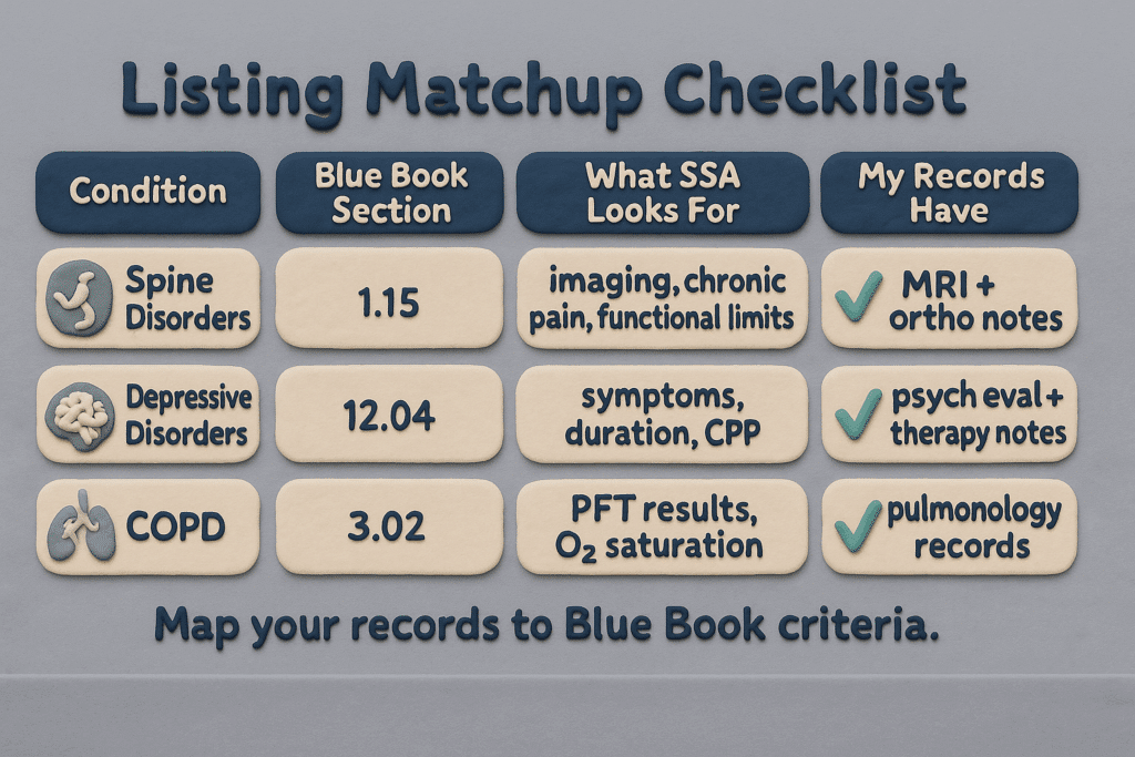 Listing Matchup Checklist
